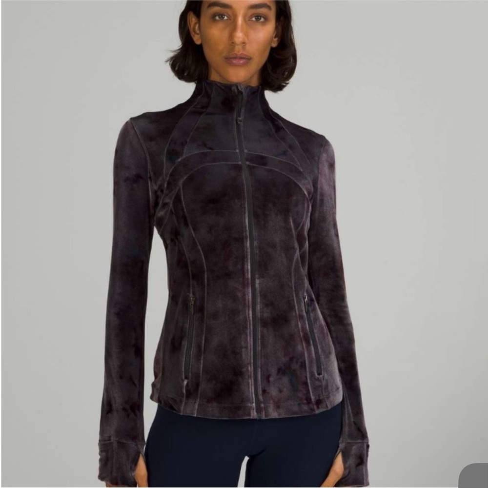 Lululemon Define Jacket Velour Interstellar Gray Purple COZY & soft Size 10